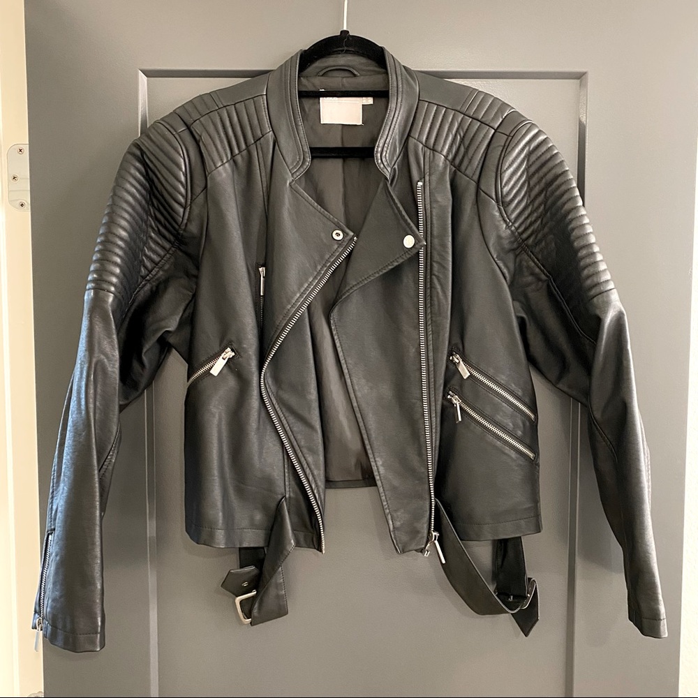 ASOS Curve faux leather jacket